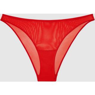 Understatement | Mesh Bikini Briefs - Fiery Red