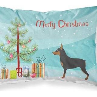 """" Caroline's Treasures Miniature Pinscher Pillowcase Standard Christmas Tree """"