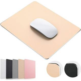 Jedia Mouse Pad Gold Hard Metal Aluminium Mouse Pad Premium dobbeltside Vandt?t hurtig og n?jagtig kontrolmousepad til kontor hjem og spil lille