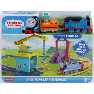 Thomas & Friends Fix 'em Up Friends Banesæt - Motoriseret Thomas, Carly the Crane og Sandy the Rail Speeder