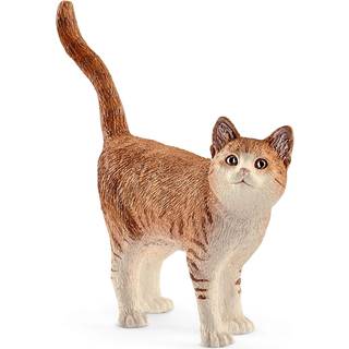 Schleich kat stående - rød