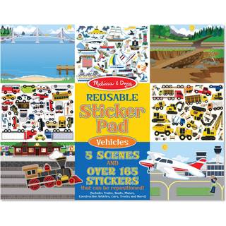 Klistermærkebog køretøjer med genanvendelige klistermærker fra Melissa & Doug