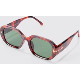 Mens Tortoise Hexagonal Sunglasses In Brown