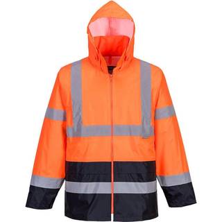 Hi-Vis Klassisk kontrast regnjakke - Gul/Sort (Størrelse: 4XL)