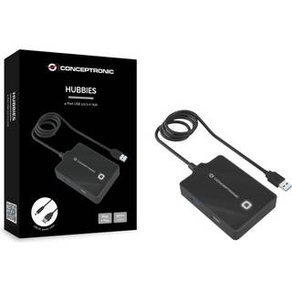 Conceptronic HUBBIES10B dockingstation USB 3.2 Gen 1 (3.1 Gen 1) Type-A Sort