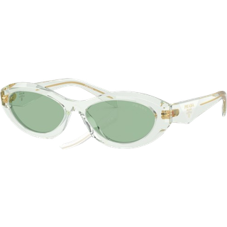 Prada Kvinde PR 26ZS 14R20E Solbriller Acetat Transparent Grøn Geometrisk Normal