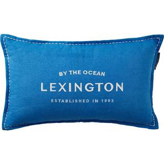 Lexington Logo Embroidered Linen/Cotton pude 30x50 Blue