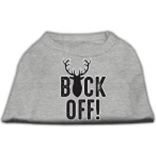 Buck Off Screen Print Dog Shirt Grey XXXL