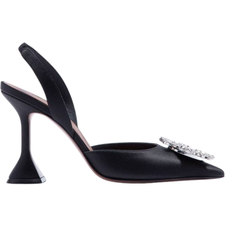 Amina Muaddi Begum satin slingback pumps - black - EU 36.5