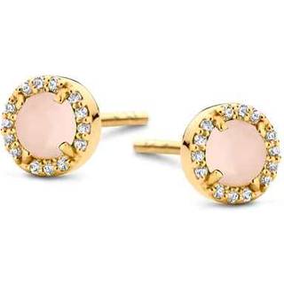 Spirit Icons Euphoria Rosaforgyldt Sølv Ørestikker med Rosa Agat