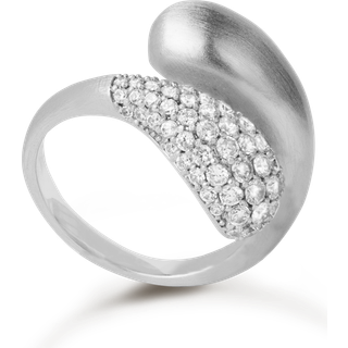 byBiehl - Sølv ocean flow duo ring med zirkonia sten - 5-4207a-r