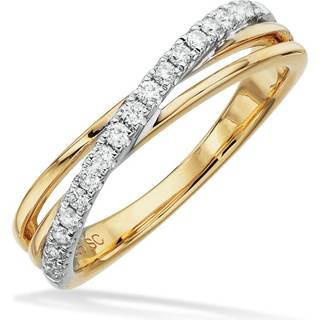 Scrouples Ring i 14 Karat Guld med Hvidguld og Brillanter 0,20 Carat H-W/SI