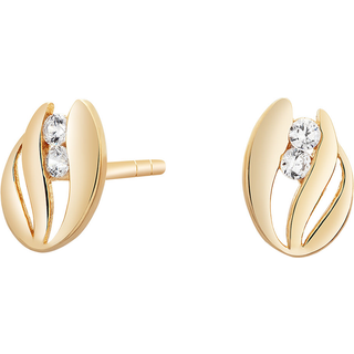 Siersbøl 14kt. guldørestikker med cubic zirkonia
