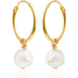 Susanne Friis Bjørner Øreringe - SFB - Sølv øre kæde med ferskvandsperler - 5334-1