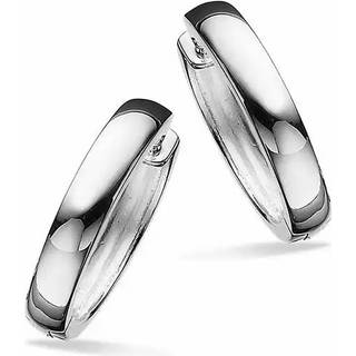 Scrouples - Sølv klik creoler, 20mm - 193072