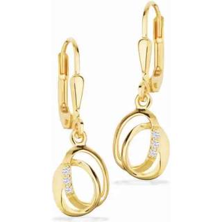 Scrouples øreringe med cubic zirkonia i 8 kt guld