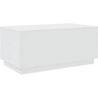 Sofabord Med Led-Lys 90X50X40 Cm - Hvid / 90 cm