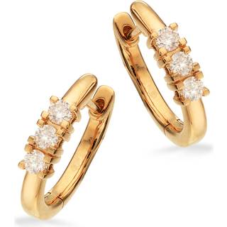 Scrouples Øreringe - Kleopatra - 14 karat guld clip creoler med diamanter, 0,20ct - 1145,20