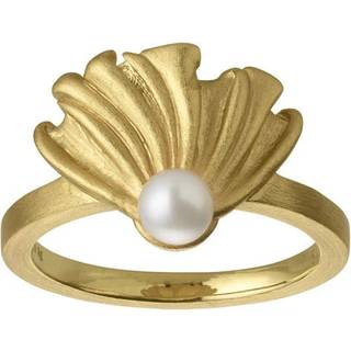 byBiehl - Poppy ring i forgyldt sølv med perle - 5-4301wp-gp