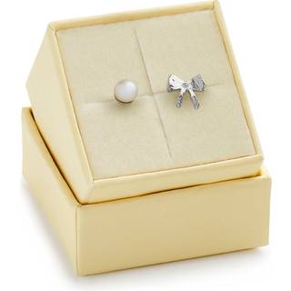 Pearly Bow Love Box, Silver