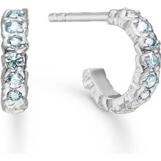 Studio Z - Mini creek sølv creoler med blå sten - 8117813