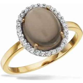 Scrouples Roset 8 Karat Guld Ring med Røgkvarts 714203