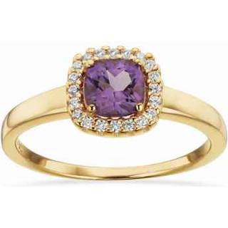 Roset 8 Karat Guld Ring fra Scrouples med Ametyst