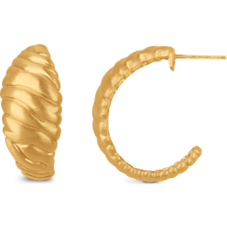 byBiehl - Dunes hoops i guldbelagt sølv, Large - 4-4901-gp