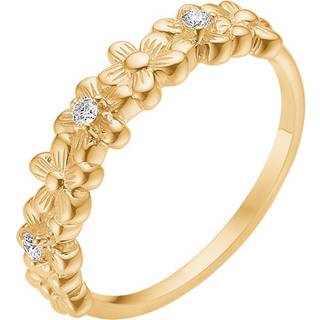 Lund Copenhagen ring i 8kt guld med blomster og diamanter