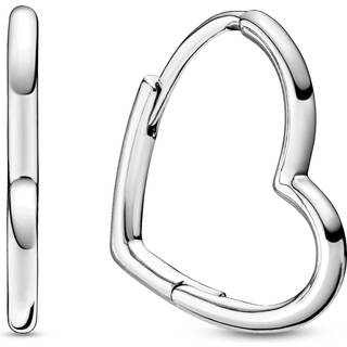 Pandora - Sølv hjerte hoops, small - 298307c00