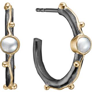 ByBirdie Øreringe - By Birdie - Zeus creoler med ferskvandsperle - 50811267p