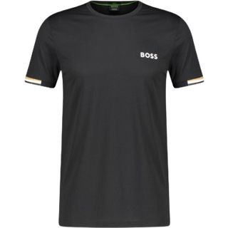 BOSS T-shirt waffle i sort til herre