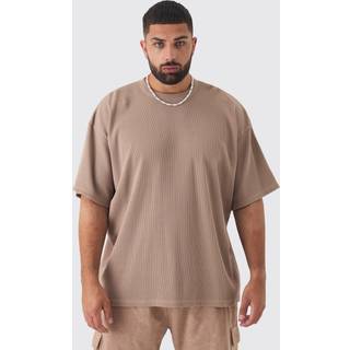Mens Mocha Plus Oversized Waffle T-shirt