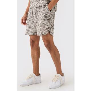 Mens Neutral Relaxed Boucle Slub Short Length Volley Short