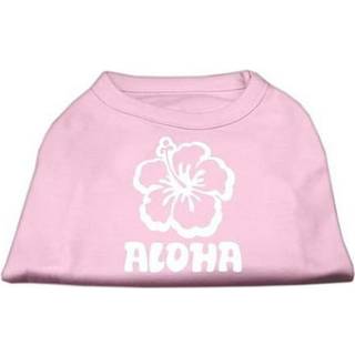 Aloha blomma skärmtryck skjorta ljusrosa sm