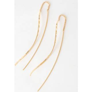 Thread Count Gold Threader Earrings