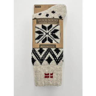 Woolwear Ragsokker med dansk flag - Lysegrå - Lysegrå / 43-46