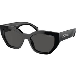 Prada Kvinde PR A09S 1AB5S0 Solbriller Acetat Sort Grå Sommerfugl Normal