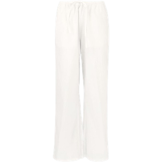Gina Tricot-linen blend trousers-Hørbukser-Hvid-XL-Dame