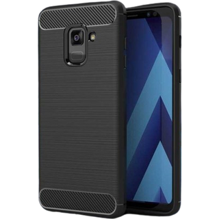 Samsung A8 2018 stødsikkert støddæmpercover SlimCarbon