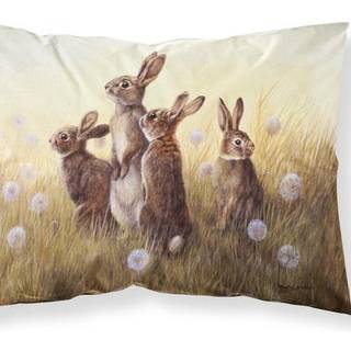 """" Carolines skatte kaniner i mælkebøtter Stof Standard Pillowcase BDBA0144Pillowcase multicolor """"