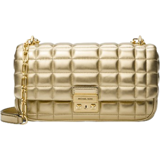 MK Tribeca Large Metallic Quilted Leather Shoulder Bag - Gold - Michael Kors - ONE SIZE