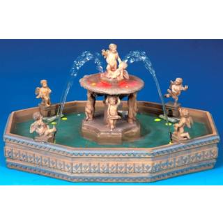 Lighted Village Square Fountain