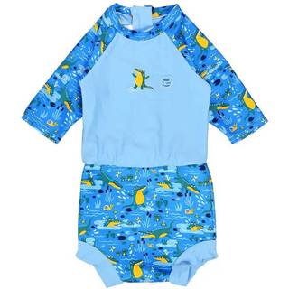 Splash About Happy nappy sunsuit - Crocodile swamp blue