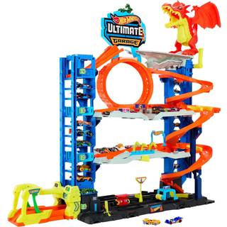 Hot Wheels City Ultimate Garage 2023 legesæt med 4 etager og 2 legetøjsbiler