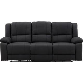 Singapore sofa 3 personers recliner sort.
