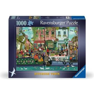 Ravensburger Riverside Town 1000 Piece Jigsaw Puzzle For Voksne | Unikke stykker | Anti-bl?ndingsoverflade | FSC-certificeret milj?venlig | Amazo