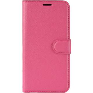 Huawei Y5 (2019) Litchi Læder Flip Cover m. Pung - Pink
