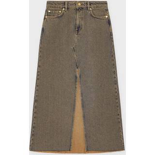 Ganni GANNI | Overdyed Heavy Denim Maxi Skirt | Brown skirts Brown - Størrelse: 36 - Shitake - Brown - 36
