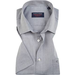 CasaModa Herren Kurzarmhemd grau meliert Comfort Fit